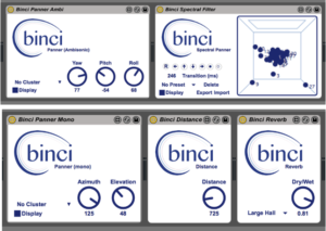 Binaural Home Studio plugins interfaces